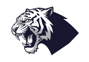 Fierce tiger mascot logo for gaming and sports teams - Gaming logo - Gaming Mascot - esport mascot stock illustration