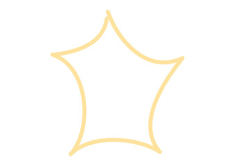 黄色い漫画効果「キラキラ」または「驚き」を表す漫符