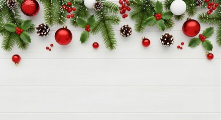 Christmas decor background with place for text