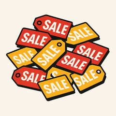 Sale tags for discount promotion