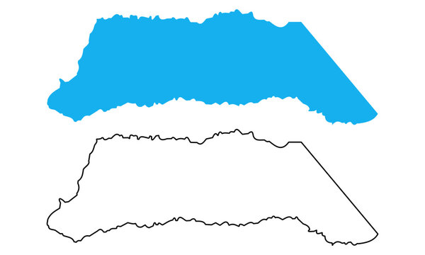 map of Arauca is a Department of Colombia. Map with detailed outlines and blue silhouettes