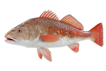 Fototapeta premium Reddish-bronze fish with spiny fins, isolated