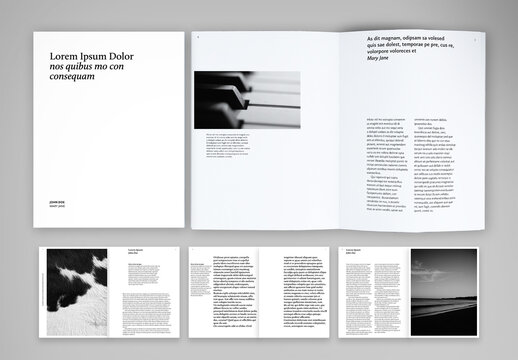 Clean Typography Magazine Layout