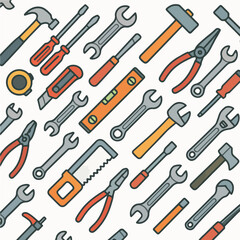 Tools Collection Illustration for Repair and Construction