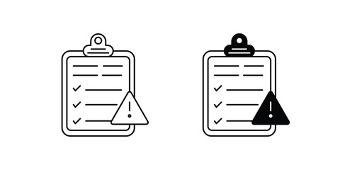 Risk Assessment set icon with white background vector stock illustration