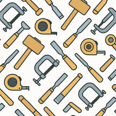 Tools Pattern Illustration for Workshop or Construction