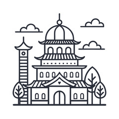 Fototapeta premium vector illustration of a church