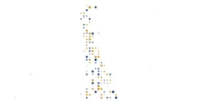 Global Data Visualization Forming Delaware Silhouette
