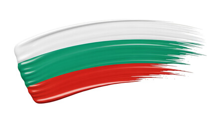 Bulgarian Flag Brush Stroke: A dynamic brush stroke embodies the spirit of Bulgaria, with the tricolor flag flowing gracefully. This representation captures the nation's vibrancy and national pride.