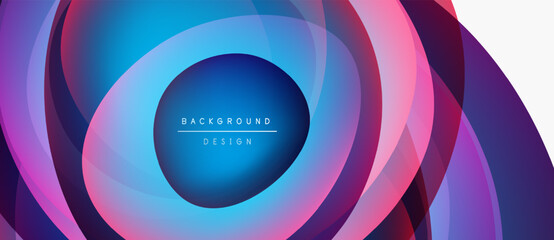 Abstract concentric layers, vibrant colors blend. Modern design evokes depth, energy, visual appeal. Smooth gradients create dynamic composition.