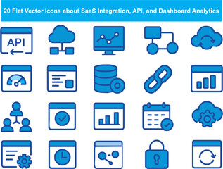 20 Flat Vector Icons about Sa...