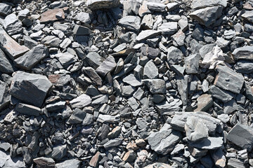 Full frame background of stones and pebbles