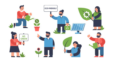 Illustration Depicting Ecological Responsibility, Environmentalism, And Green Energy Initiatives