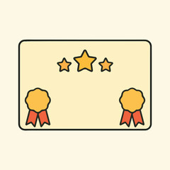 Certificate of Achievement with Medals and Stars