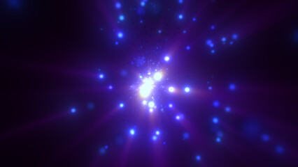 Fototapeta premium Mystical purple star field glowing with luminous energy in deep galactic space