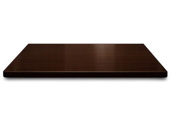 Dark wooden tabletop mock-up with clean horizontal surface for product, food or decor presentation in studio or commercial settings