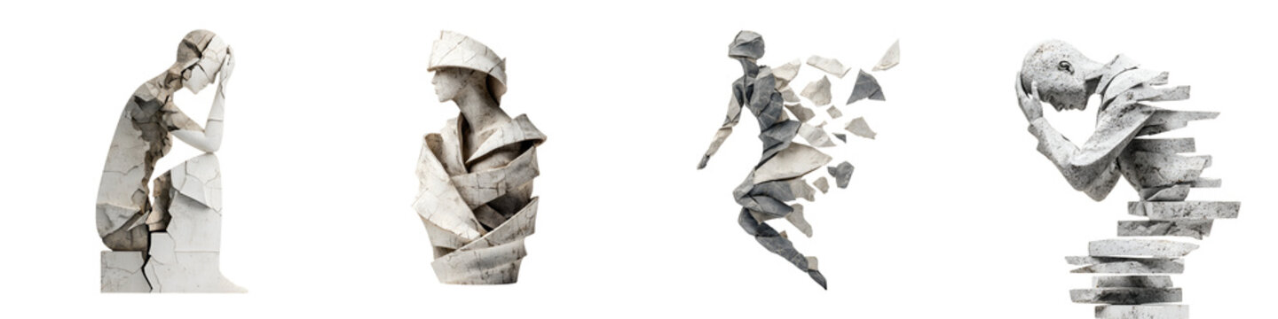 Abstract Human Statues - Conceptual Art for Mental Health