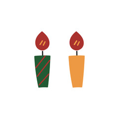 かわいいキャンドルのイラスト【クリスマス】