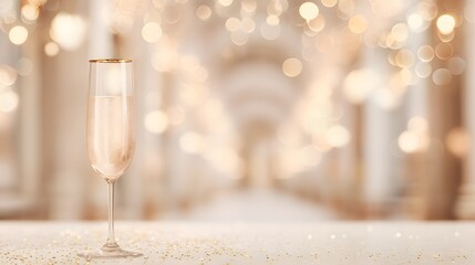 Elegant Champagne Celebration with Golden Bokeh
