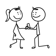 stick figure marriage proposal 