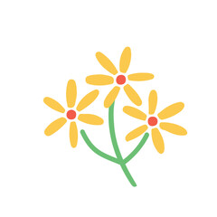 Three Yellow Daisies