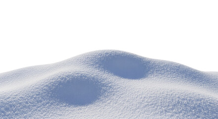 Fresh white winter snowdrift pile on a transparent background PNG image PNG file isolated for seasonal design