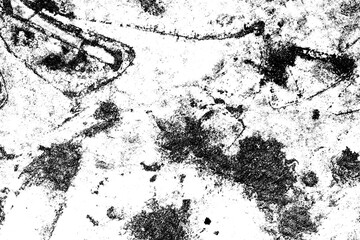 Abstract grunge black and white distressed texture torn transparent crumpled industrial overlay...