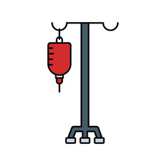 Transfusion icon with white background vector stock illustration