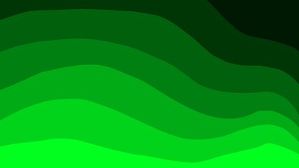Abstract landscape background with layered green hills in gradient shades