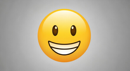 Fototapeta premium Smiling face, a symbol of happiness, positivity, and good vibes, flat design for modern interfaces and social media