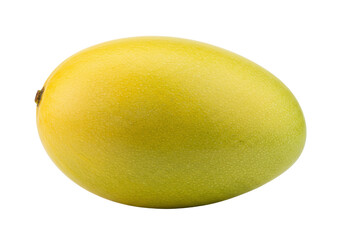 Isolated ripe mango with smooth skin and green and yellow hues for healthy eating ideas