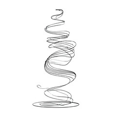Elegant Spiral Abstract Line Art Design