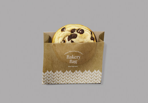Cookie Paper Bag Mockup