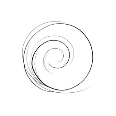 Elegant Spiral Line Art Minimal Design