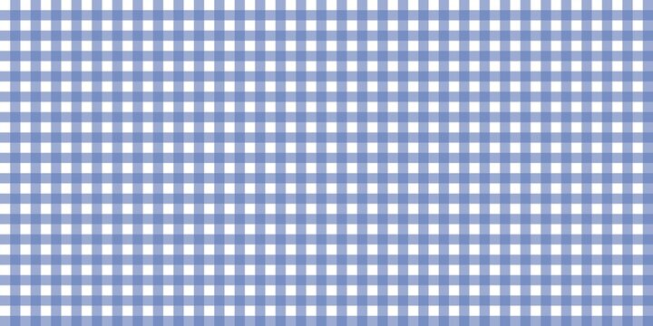 Blue gingham checkered pattern background. Light and soft plaid seamless design in blue and white tones, perfect for fabric, decor, and digital projects.
