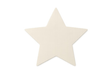 Obraz premium Cream paper star cutout shape on transparent background symbolizing quality, success, rating, and celebration