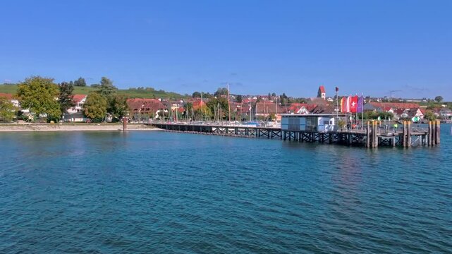 Blick auf Immenstaad am Bodensee, Baden-W&uuml;rttemberg, Deutschland, Europa
