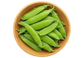 Isolated Bowl of Fresh Snap Peas; Healthy Food, Vegetarian Diet, Vegan, Cooking Ingredient