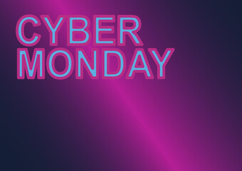 Cyber ​​Monday poster, sales on the day of the event, mainly on technology.