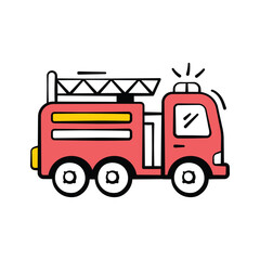 Fire truck icon representing emergency rescue and fire services.