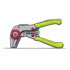 Sleek Clamp Line Art Illustration Design