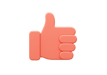 Isolated thumbs up gesture, agreement symbol, hand sign with finger raised as an approval