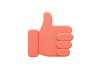 Isolated thumbs up gesture, agreement symbol, hand sign with finger raised as an approval
