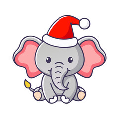 Obraz premium elephant with christmas ball
