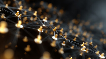 Abstract representation of interconnected nodes and relationships in a digital network illustrating social connectivity and data exchange concepts