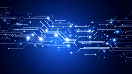 Obraz premium Futuristic technology background with glowing circuit board design creating a modern and dynamic feel for digital projects and innovative concepts