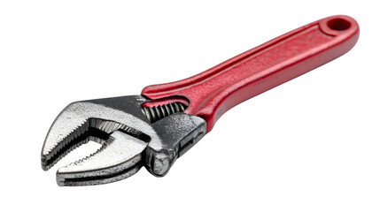 Obraz premium Adjustable pliers gripping bolt, isolated on white background