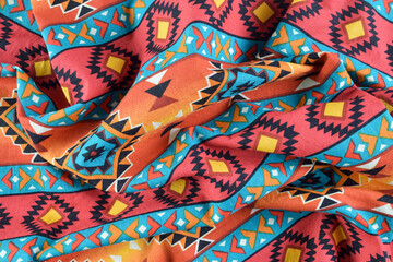 Warm Southwest Geometric Fabric Pattern