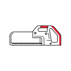 Sleek Handsaw Design in Flat Style