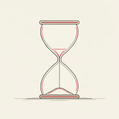 Sleek Hourglass Outline in Contemporary Style